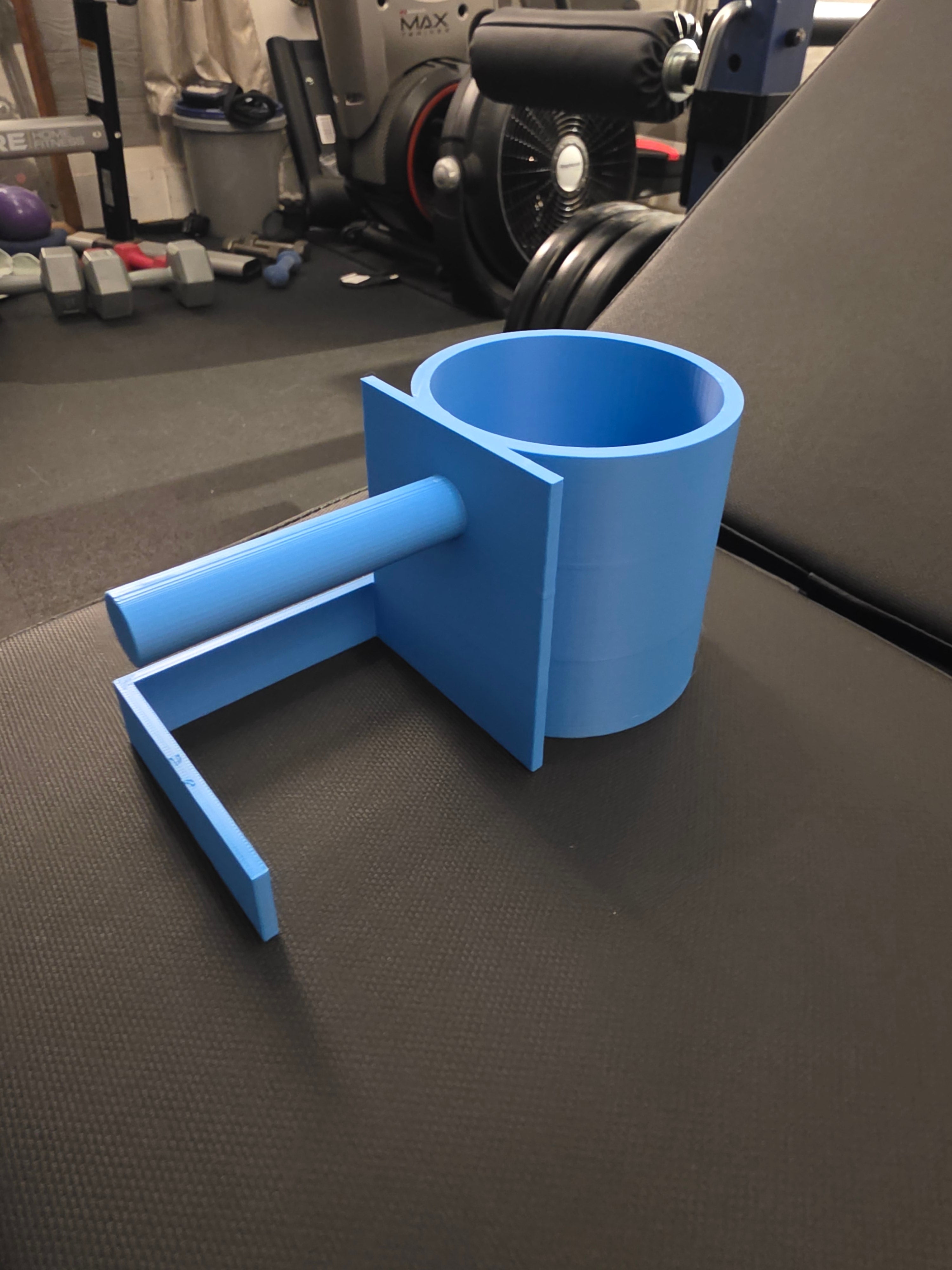 3" x 3" squat rack drink holder