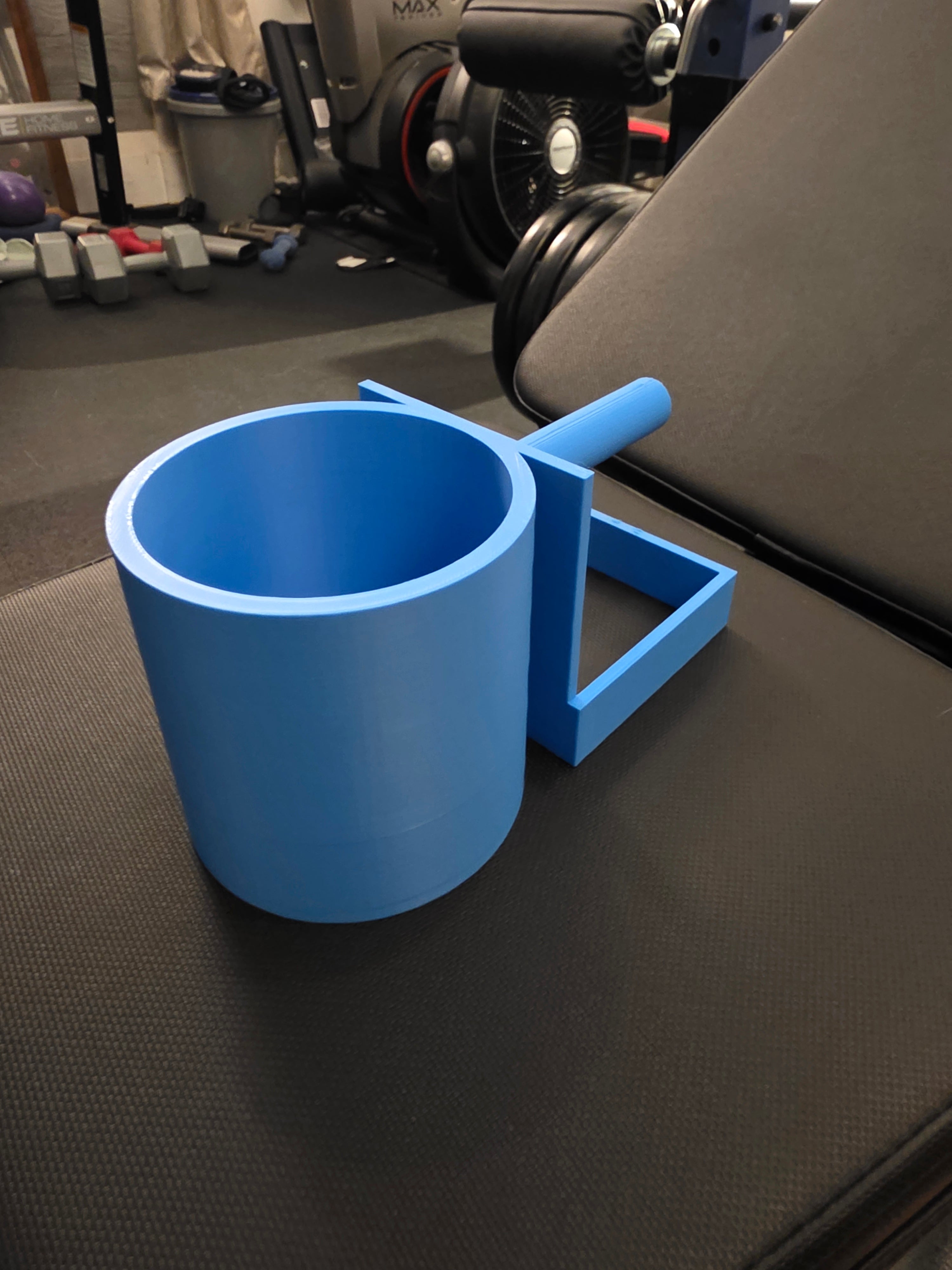 3" x 3" squat rack drink holder